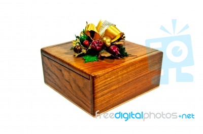 Gift Wooden Box Stock Photo