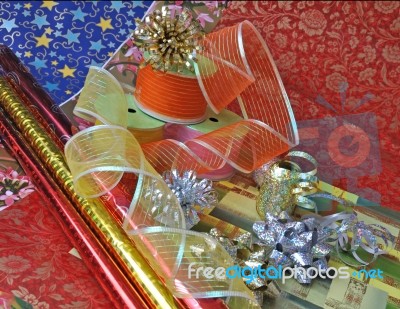 Gift Wrapping Paper Stock Photo