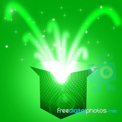 Giftbox Celebration Represents Surprises Fun And Greeting Stock Image