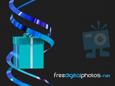 Giftbox Copyspace Means Package Copy-space And Occasion Stock Image