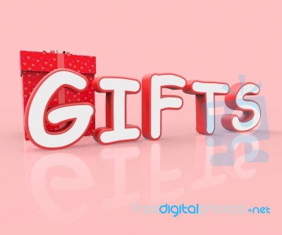 Gifts Celebrate Indicates Celebration Fun And Cheerful Stock Image