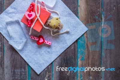 Gifts For The Festival On Floor Stock Photo