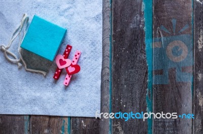 Gifts On White Cloth Stock Photo