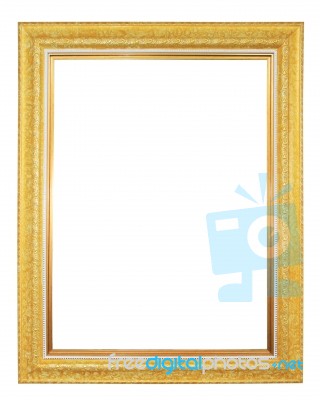 Gilted Frame Isolated On White Background Stock Photo