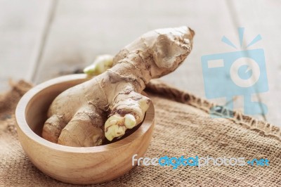 Ginger In A Bowl Stock Photo