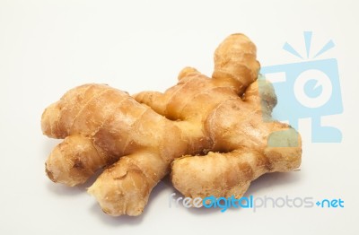 Ginger On White Background Stock Photo