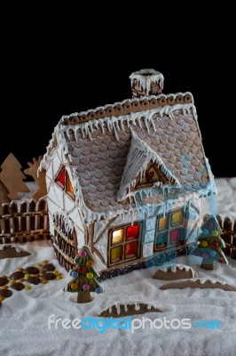 Gingerbread House Stock Photo