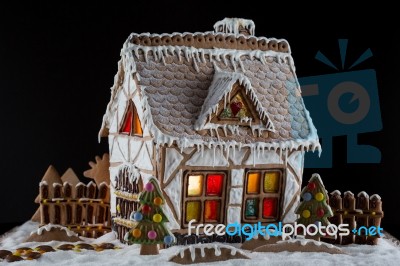 Gingerbread House Stock Photo