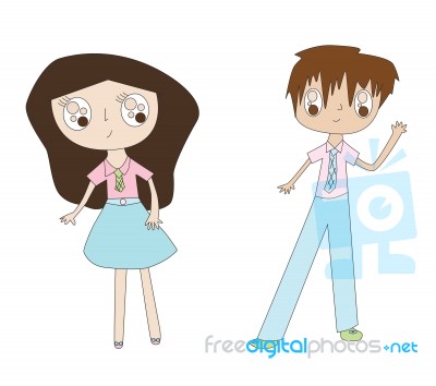 Girl And Boy Stock Image