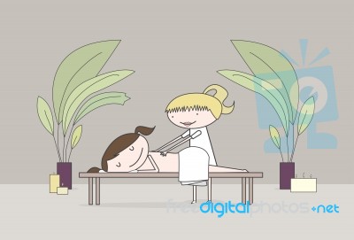 Girl Being Pampered At A Spa Stock Image