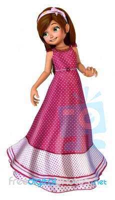 Girl In Dress Stock Image