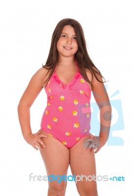 Girl In Swimsuit Stock Photo