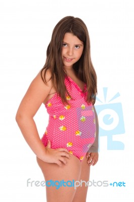 Girl In Swimsuit Stock Photo