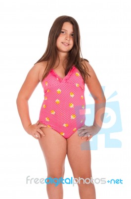 Girl In Swimsuit Stock Photo