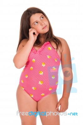 Girl In Swimsuit Stock Photo