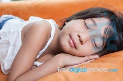 Girl Sleeping Stock Photo