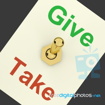 Give And Take Switch Stock Image