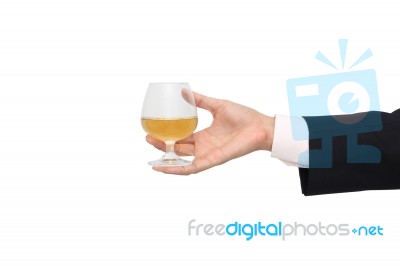 Give Beverage For Some Business On White Background Stock Photo