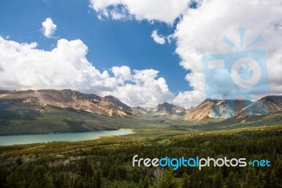 Glacier National Park Landscape Stock Photo