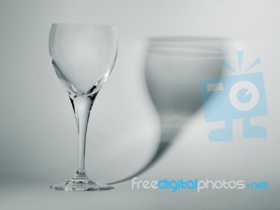 Glass And Curved Shadow Stock Photo