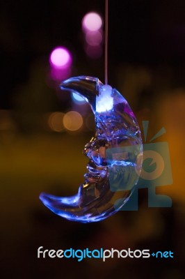 Glass Moon Ornament (portrait) Stock Photo