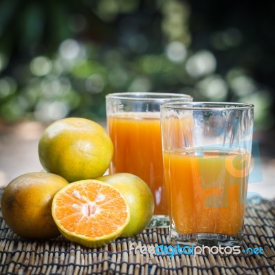 Glass Of Fresh Orange Juice Stock Photo