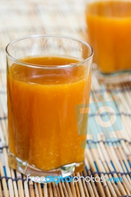 Glass Of Fresh Orange Juice Stock Photo