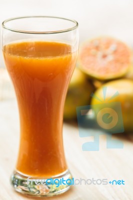 Glass Of Fresh Orange Juice Stock Photo