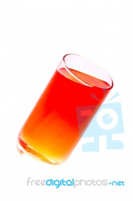 Glass Of Water, Drink Water, Drink Red Light From The Glass., G Stock Photo