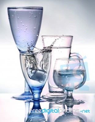 Glass Set Stock Photo