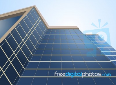 Glass Windows On Building Stock Image