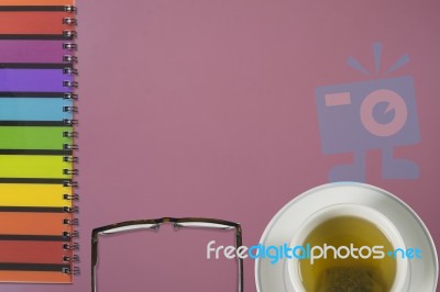 Glasses And Cup Of Tea Stock Photo