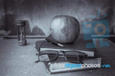 Glasses On Book Stock Photo