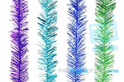 Glitter Rainbow Stripes For Christmas Decoration Stock Photo