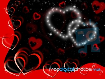 Glittering Hearts Background Show Tenderness Affection And Love
… Stock Image