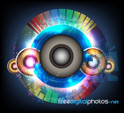 Glittering Music Background Stock Image