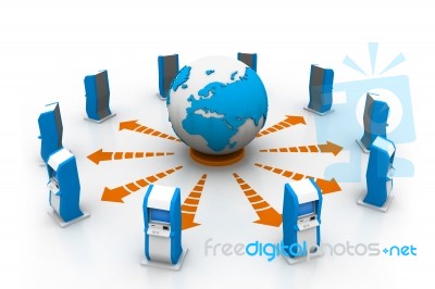 Global Atm Network Stock Image