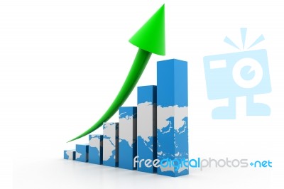 Global Business Graph Stock Image