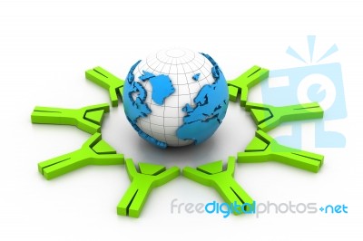 Global Business Network Stock Image