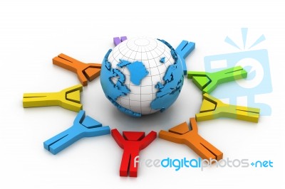 Global Business Network Stock Image