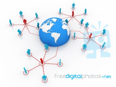 Global Business Network Stock Image