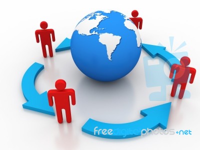 Global Business Network Stock Image