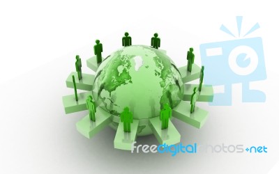 Global Business Network Stock Image