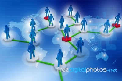 Global Business Network Stock Image