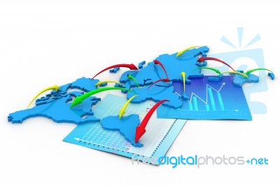 Global Business Network  Concept Stock Image