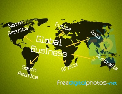 Global Business Represents Globalize Commercial And Globalisation Stock Image