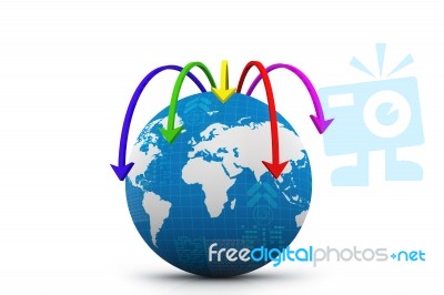 Global Communications Stock Image