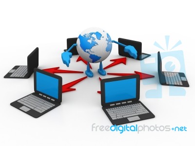 Global Computer Concept Stock Image