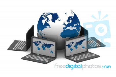 Global Computer Network Stock Image