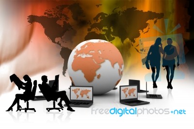 Global Computer Network Stock Image